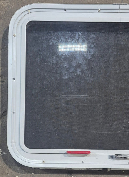 Used White Radius Emergency Opening Window : 29 1/4 W x 21 1/4 H x 1 7/8 D