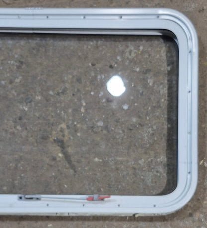 Used White Radius Emergency Opening Window : 35 1/2 W x 21 1/4 H x 1 7/8 D