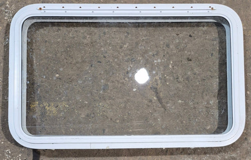 Used White Radius Emergency Opening Window : 35 1/2 W x 21 1/4 H x 1 7/8 D