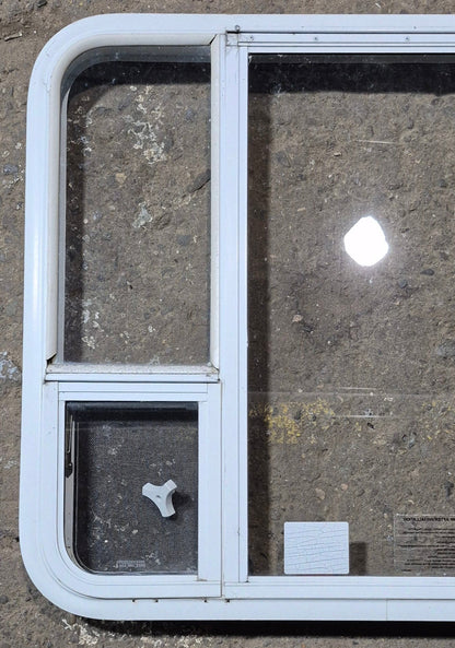 Used White Radius Emergency Opening Window : 35 1/2 W x 29 1/2 H x 2 D