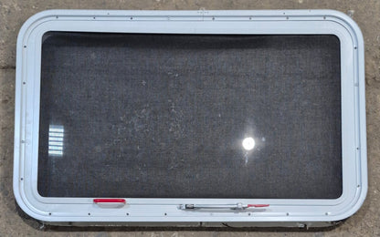 Used White Radius Emergency Opening Window : 35 1/4 W x 21 1/4 H x 1 7/8 D