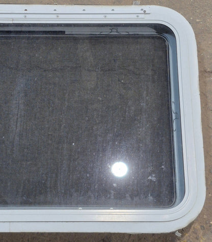Used White Radius Emergency Opening Window : 35 1/4 W x 21 1/4 H x 1 7/8 D