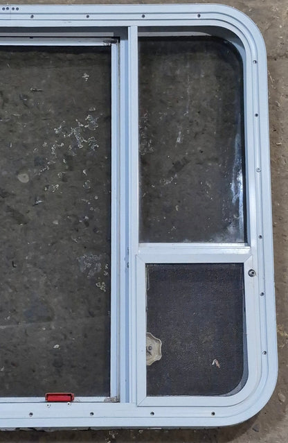 Used White Radius Emergency Opening Window : 35 1/4 W x 28 1/4 H x 1 7/8 D
