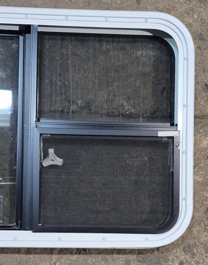Used White Radius Emergency Opening Window : 41 1/4 W x 21 1/4 H x 1 3/4 D