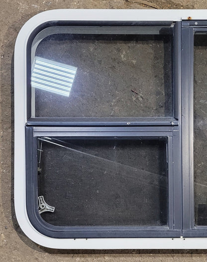 Used White Radius Emergency Opening Window : 41 1/4 W x 21 1/4 H x 1 5/8 D