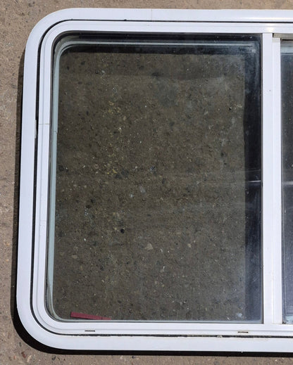 Used White Radius Emergency Opening Window : 41 1/4 W x 28 1/2 H x 2 D