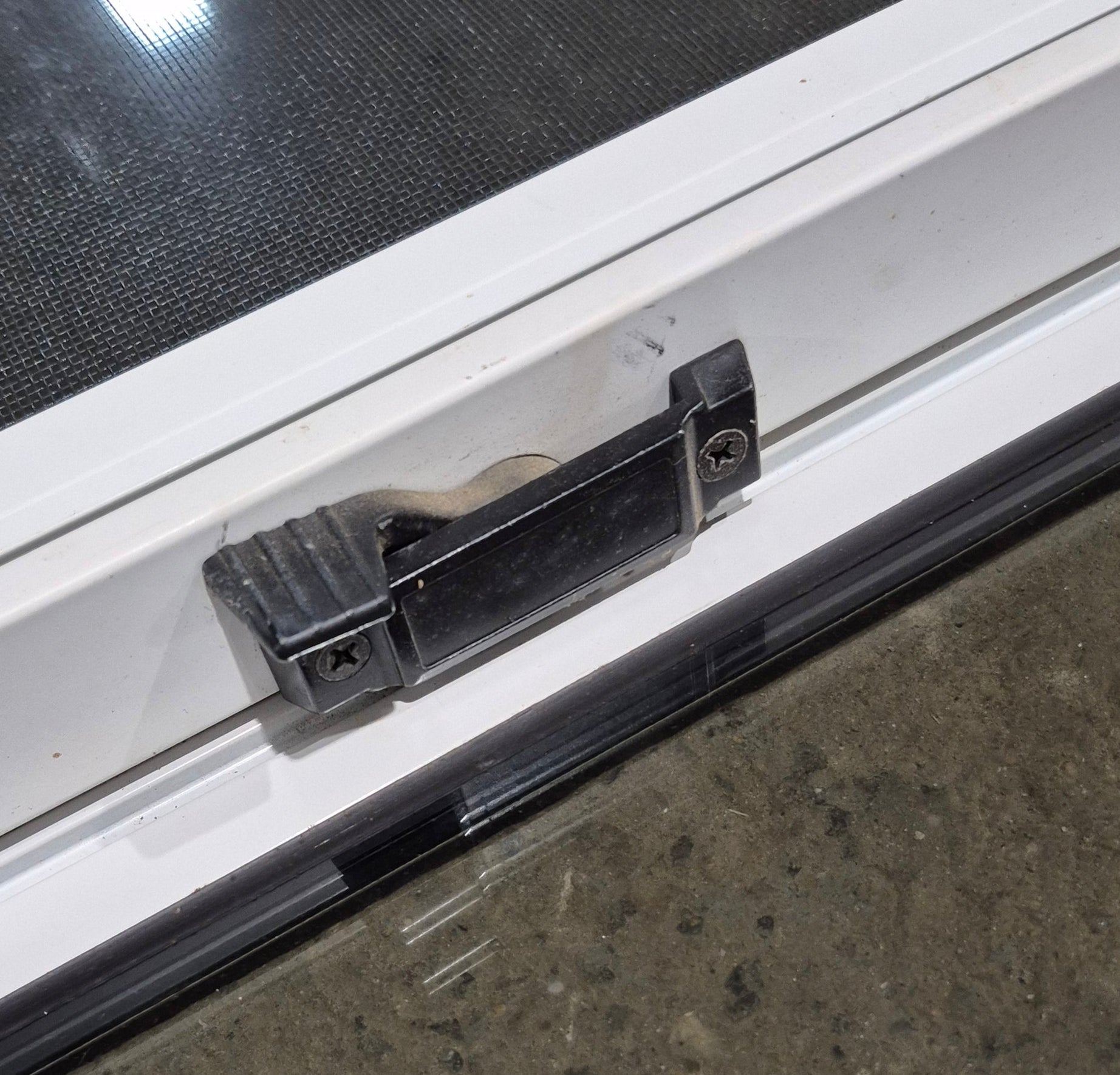 Used White Radius Emergency Opening Window : 41 1/4 W x 28 1/2 H x 2 D