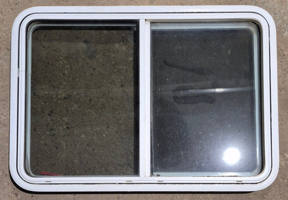 Used White Radius Emergency Opening Window : 41 1/4 W x 28 1/2 H x 2 D