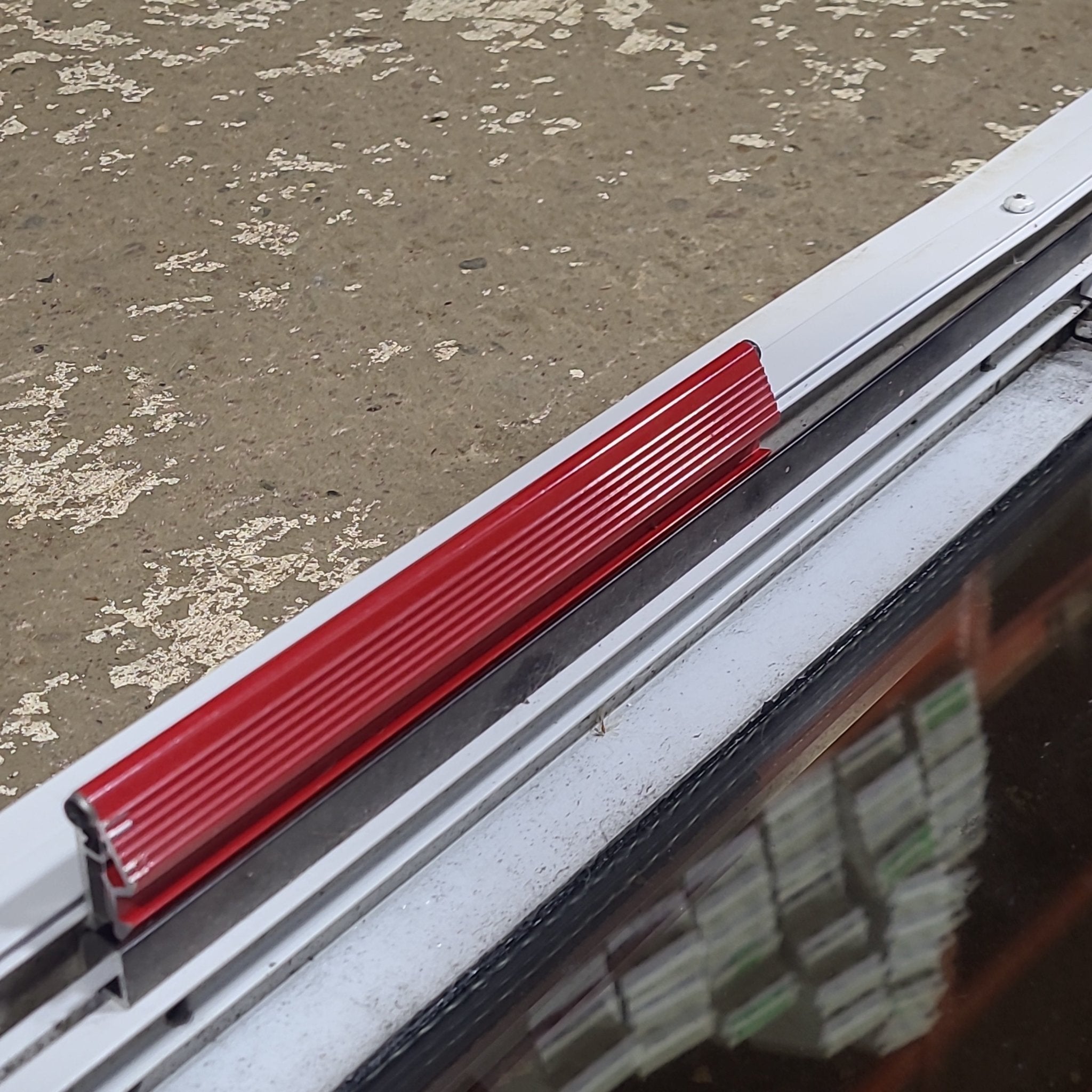 Used White Radius Emergency Opening Window : 42 1/4 W x 17 3/4 H x 1 3/4 D