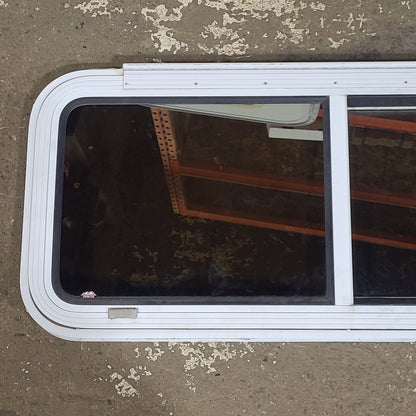 Used White Radius Emergency Opening Window : 42 1/4 W x 17 3/4 H x 1 3/4 D
