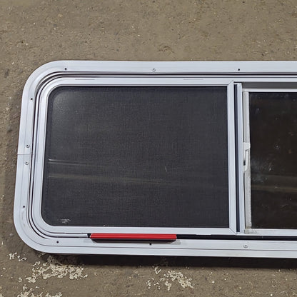Used White Radius Emergency Opening Window : 42 1/4 W x 17 3/4 H x 1 3/4 D