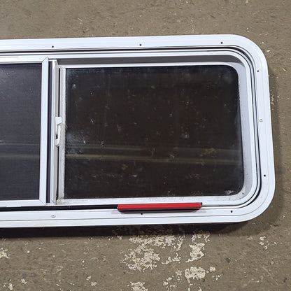 Used White Radius Emergency Opening Window : 42 1/4 W x 17 3/4 H x 1 3/4 D