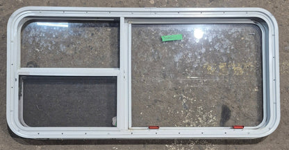 Used White Radius Emergency Opening Window : 45 1/2 W x 21 1/4 H x 1 7/8 D