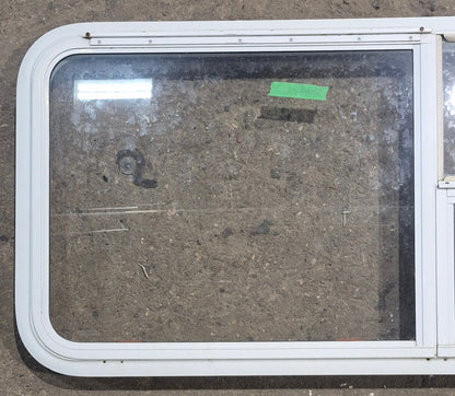 Used White Radius Emergency Opening Window : 45 1/2 W x 21 1/4 H x 1 7/8 D