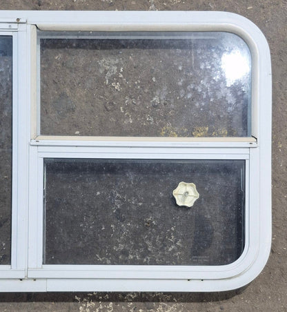 Used White Radius Emergency Opening Window : 45 1/2 W x 21 1/4 H x 1 7/8 D