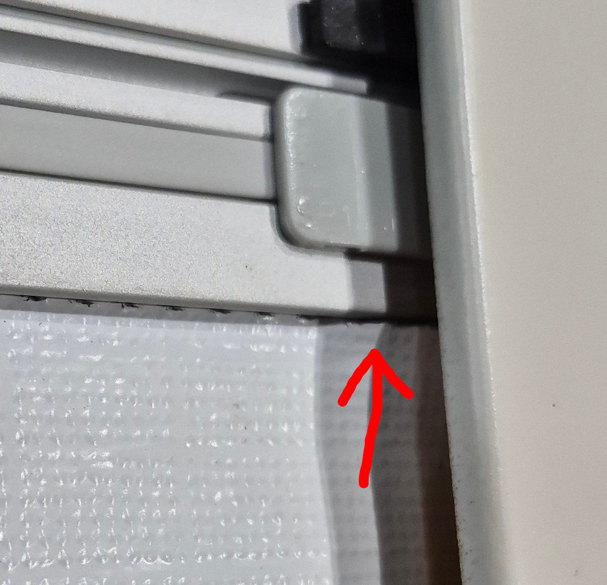 Used White Radius Emergency Opening Window : 46 5/8 W x 18 3/4 H x 1 1/8 D