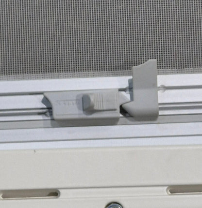 Used White Radius Emergency Opening Window : 46 5/8 W x 18 3/4 H x 1 1/8 D