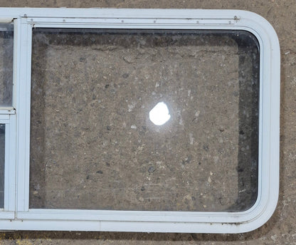 Used White Radius Emergency Opening Window : 47 1/2 W x 21 1/4 H x 2 D