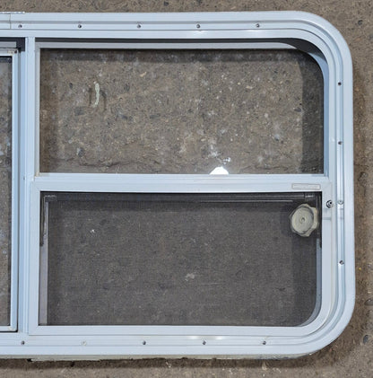 Used White Radius Emergency Opening Window : 47 1/2 W x 21 1/4 H x 2 D
