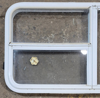 Used White Radius Emergency Opening Window : 47 1/2 W x 21 1/4 H x 2 D