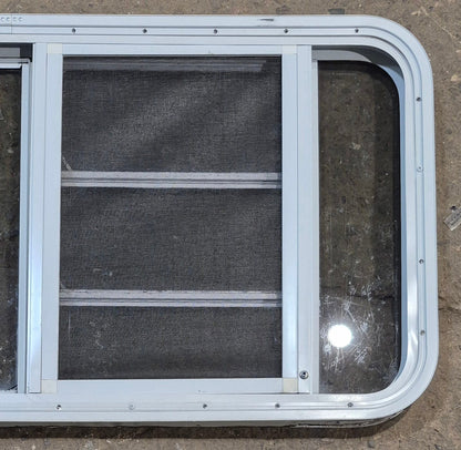 Used White Radius Emergency Opening Window : 47 1/4 W x 21 1/4 H x 1 7/8 D