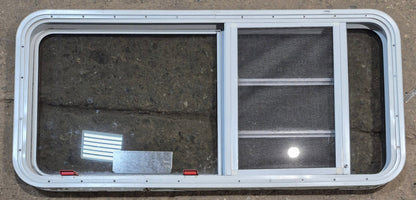Used White Radius Emergency Opening Window : 47 1/4 W x 21 1/4 H x 1 7/8 D