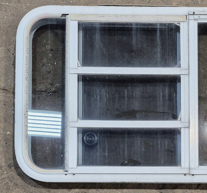 Used White Radius Emergency Opening Window : 47 1/4 W x 21 1/4 H x 1 7/8 D