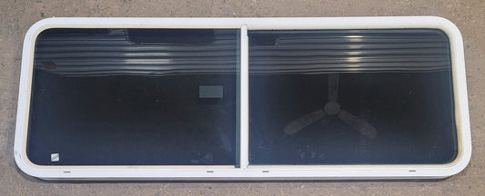 Used White Radius Emergency Opening Window : 59 1/2 W x 21 1/2 H x 2 D