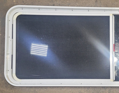 Used White Radius Emergency Opening Window : 59 1/2 W x 21 1/2 H x 2 D