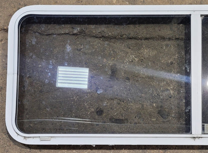 Used White Radius Emergency Opening Window : 60 1/4 W x 21 3/4 H x 1 7/8 D
