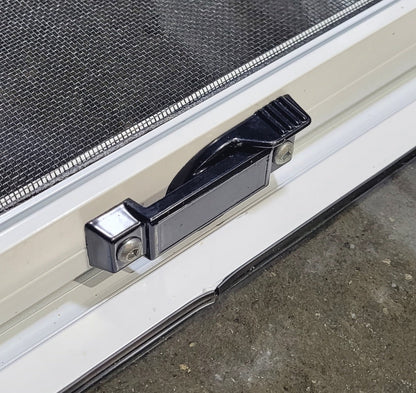 Used White Radius Emergency Opening Window : 60 1/4 W x 21 3/4 H x 1 7/8 D