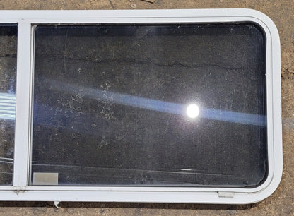 Used White Radius Emergency Opening Window : 60 1/4 W x 21 3/4 H x 1 7/8 D