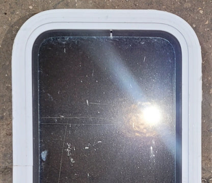 Used White Radius Non Opening Window : 13 1/2 W x 23 1/2 H x 1 7/8 D