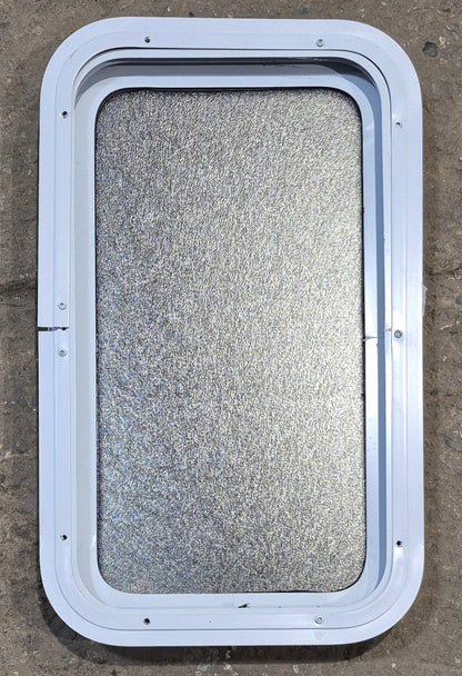 Used White Radius Non Opening Window : 13 1/2 W x 23 1/2 H x 1 7/8 D