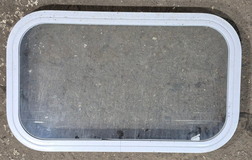 Used White Radius Non Opening Window : 23 3/4 W x 13 3/4 H x 1 7/8 D