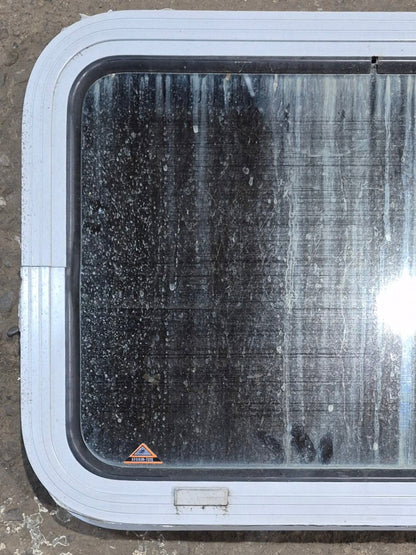 Used White Radius Non Opening Window : 24 W x 16 1/2 H x 1 7/8 D