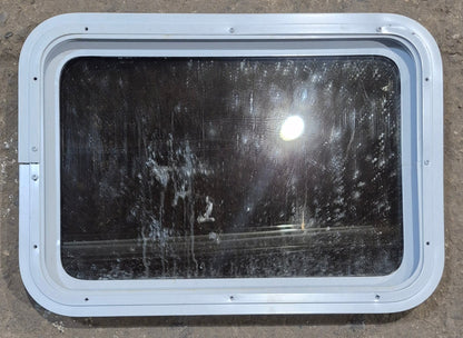 Used White Radius Non Opening Window : 24 W x 16 1/2 H x 1 7/8 D