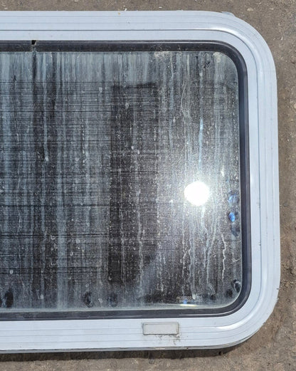 Used White Radius Non Opening Window : 24 W x 16 1/2 H x 1 7/8 D