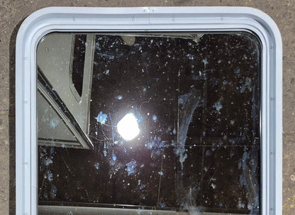 Used White Radius Non Opening Window : 26 1/4 W x 35 1/2 H x 1 7/8 D