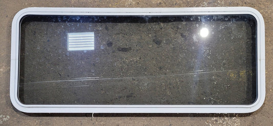Used White Radius Non Opening Window : 54 1/4 W x 21 3/4 H x 1 7/8 D