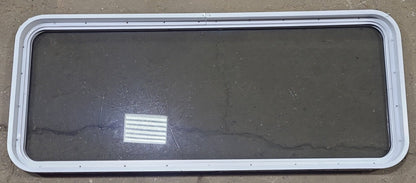 Used White Radius Non Opening Window : 54 1/4 W x 21 3/4 H x 1 7/8 D