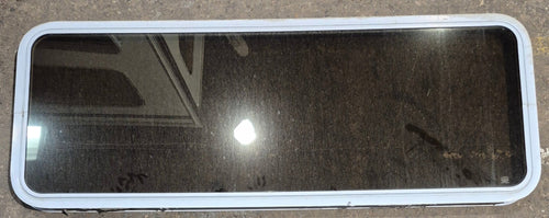 Used White Radius Non Opening Window : 60 1/4 W x 21 3/4 H x 1 7/8 D