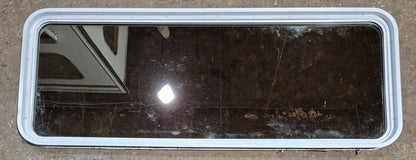 Used White Radius Non Opening Window : 60 1/4 W x 21 3/4 H x 1 7/8 D