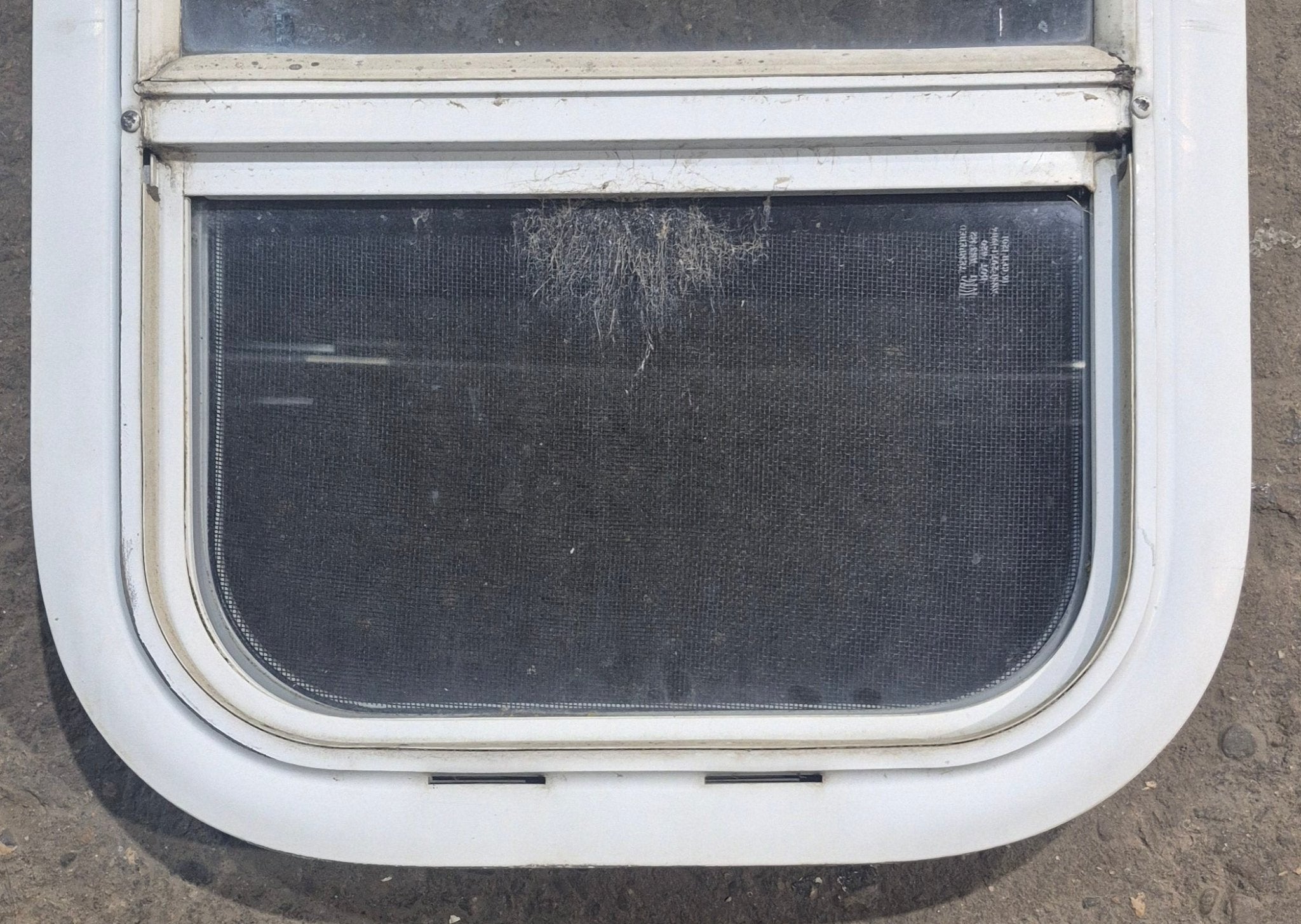 Used White Radius Opening Window : 14 1/4 W x 17 1/4 H x 1 7/8 D