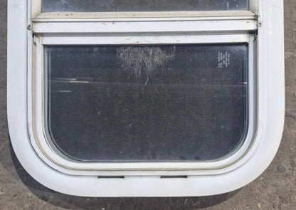 Used White Radius Opening Window : 14 1/4 W x 17 1/4 H x 1 7/8 D