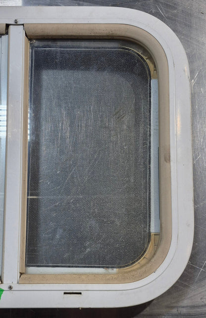 Used White Radius Opening Window : 17 1/2 W x 14 1/2 H x 1 7/8 D