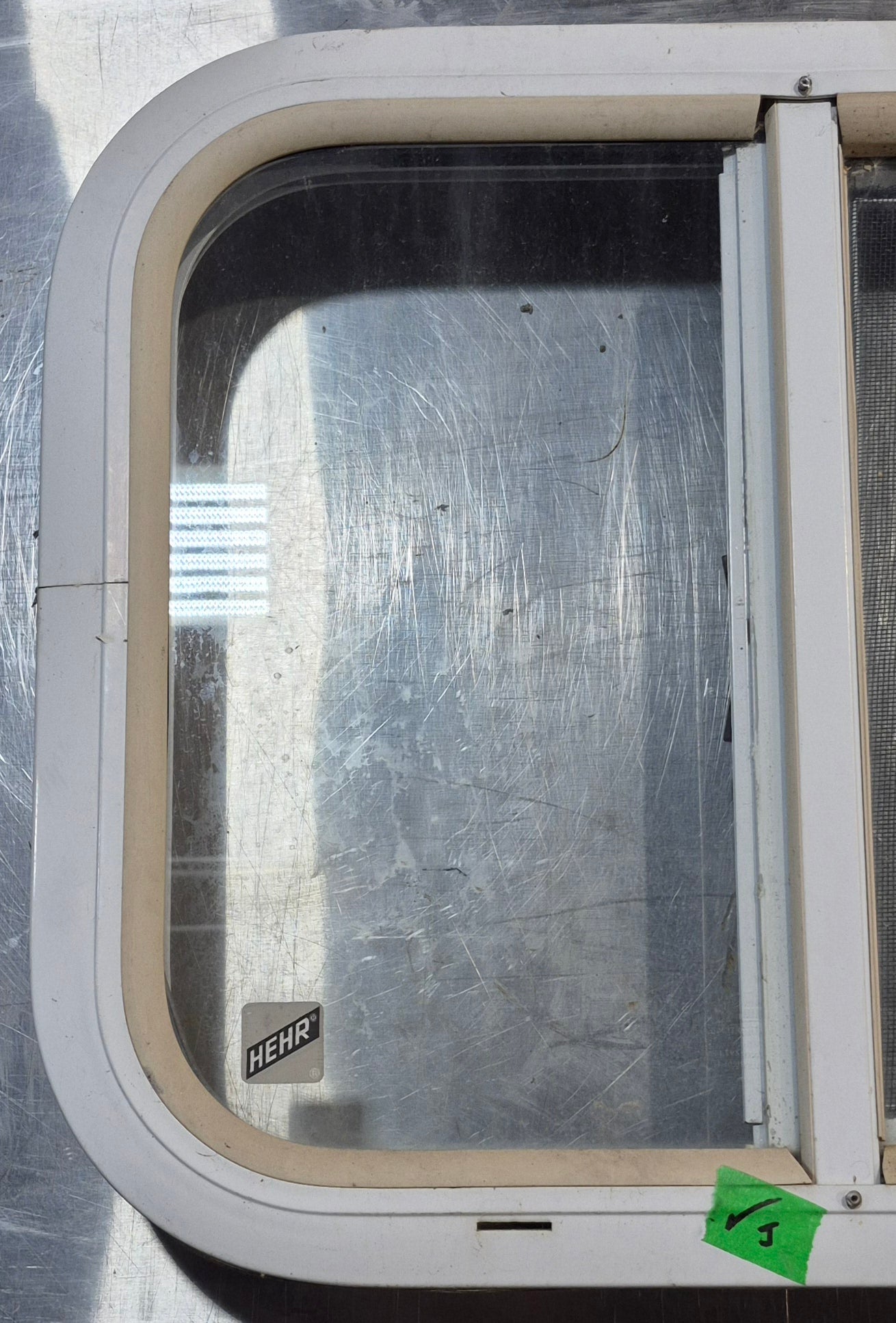 Used White Radius Opening Window : 17 1/2 W x 14 1/2 H x 1 7/8 D