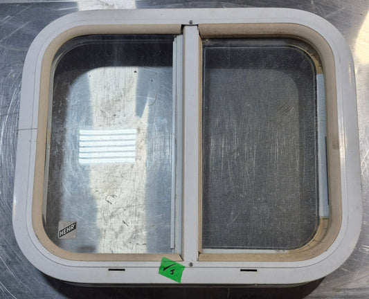 Used White Radius Opening Window : 17 1/2 W x 14 1/2 H x 1 7/8 D