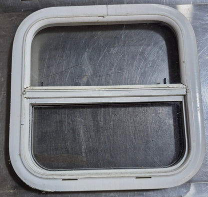 Used White Radius Opening Window : 17 1/2 W x 17 1/2 H x 1 1/8 D