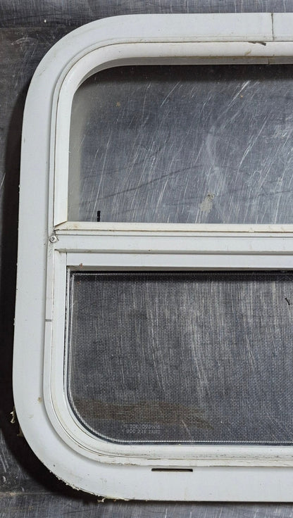 Used White Radius Opening Window : 17 1/2 W x 17 1/2 H x 1 1/8 D